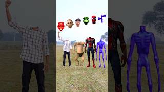 Spiderman joker amp dancing siren purple Correct the head matching game new magical video shorts [upl. by Vadnee]