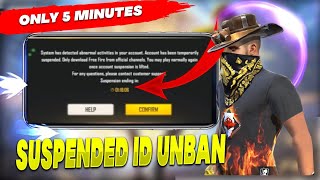 How to unsuspend free fire Account  Free Fire 100 Account Recover  How to unban FF ID in 2024 [upl. by Aihtekal290]