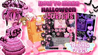 How to make a CUTE HALLOWEEN JOURNAL🎃📓In Royale High  Royale High Campus 3 New School Roblox💖🏰 [upl. by Licna569]