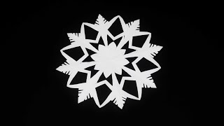 How to Make a Simple and Easy Paper Cutting Snowflake  Design Christmas Window Decoration 832 [upl. by Lainad370]