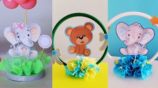 Centros de mesa para Baby Shower de niños y niñas  Centerpieces for Baby Showers for boys and girls [upl. by Rafe]