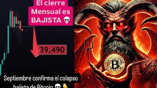 INICIA SEPTIEMBRE EL PEOR MES PARA BITCOIN LA GRAN CAIDA COMIENZA 39K 💀👇 [upl. by Grete]