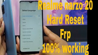 Realme narzo 20 hard reset and unlock pattern password 100 workingrmx2193 hard reset narzo20 frp [upl. by Keller712]