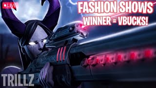 🔴REAL FORTNITE FASHION SHOW amp HIDE AND SEEK 1 WIN  2500 VBUCK fashionshow [upl. by Inaj]