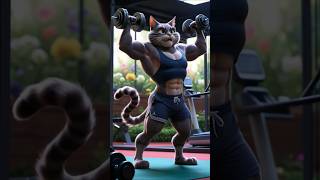 Muscular Cats Ultimate Workout AI Motivation for Fitness Lovers  Cat Gym Inspirationquot shorts [upl. by Nylahsoj]