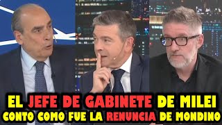 EL JEFE DE GABINETE DE MILEI ROMPE EL SILENCIO Y CUENTA PORQUE RENUNCIO DIANA MONDINO [upl. by Osugi]