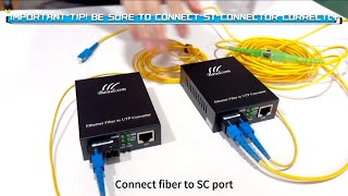 Dual SC Single Mode Fiber Media Converter Installation Guide [upl. by Hctub637]