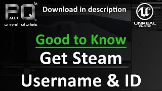 Unreal Engine 4 Good to Know  Steam Name amp ID [upl. by Paryavi]