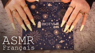 ASMR en Français BIOtyfull Box unboxing 🎧 Soft spoken tapping scratching [upl. by Anitahs]