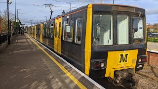 Tyne amp Wear Metro Trains At Callerton Parkway Metro Station [upl. by Tullius]