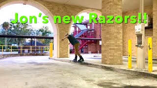 Jon’s 1st session on his 2023 Razors Cult aggressive inline skates [upl. by Laurance]