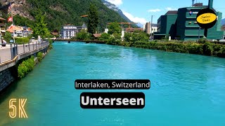 Historic town of Unterseen near Interlaken Switzerland  5K video [upl. by Eissehc499]