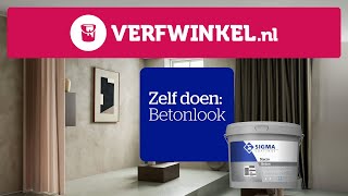 Hoe creëer je een betonlook met Sigma Stucco Beton  TUTORIAL  Verfwinkelnl [upl. by Leighton]