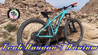 Trek Roscoe 7 Hardtail Mountain Bike Review  2019 [upl. by Nnitsuj]