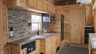 HUGE Custom Ice Castle Fish House 5th Wheel Clearcoat Cedar Interior  3 slide outs [upl. by Bob]