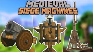 MEDIEVAL SIEGE MACHINES ¡CATAPULTAS Y ENORMES ARMAS MEDIEVALES REVISION DE MODS PARA MINECRAFT [upl. by Luben]