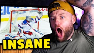 Is Henrik Lundqvist the GREATEST  SOCCER FAN REACTS TO HENRIK LUNDQVIST BEST SAVES [upl. by Anitaf]