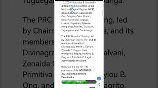 NLE RESULTS November 2024 Nursing Licensure Exam Passers [upl. by Whitten]