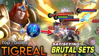 TIGREAL SUPER SATISFYING MONTAGE  Tigreal Best Set  Tank Montage MLBB [upl. by Fretwell]