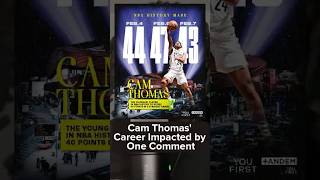 Cam Thomas’ The Impact of Words in the NBA 🤯🏀 CamThomas NBA [upl. by Aman]