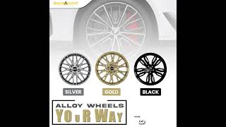 Upgrade your ride with premium alloy wheels in stunning Silver Gold or Black finishes [upl. by Duaner]