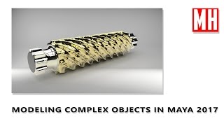 Maya 2017 tutorial  Modeling more complex objects 2  Worm gear [upl. by Nawiat613]