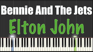 Bennie And The Jets  Elton John  Piano Tutorial [upl. by Notfilc]