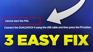 ✔️ FIX CANNOT START THE PS4  BEST METHODS 2021 [upl. by Bourke]