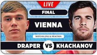 DRAPER vs KHACHANOV • ATP Vienna 2024 Final • LIVE Tennis Watchalong Stream [upl. by Meri378]