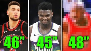 Top 10 Highest Vertical Jumps In The NBA History [upl. by Nica]