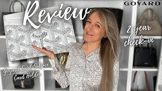 GOYARD SAINT SULPICE CARD HOLDER  2 year review  wear amp tear update  worth it  Lesley Adina [upl. by Desmond]