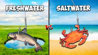 Freshwater vs Saltwater Livebait Fishing Challenge [upl. by Immas253]