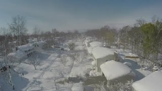 Imagens aéreas mostram caos provocado por nevasca em Buffalo [upl. by Addiel]