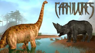 Carnivores Pc  Brachiosaurus amp Arsinoitherium Hunting [upl. by Lucilla465]