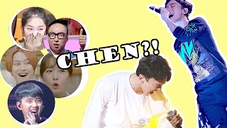 Everyone being shocked at Chens vocals for 10 minutes straight [upl. by Sakmar]