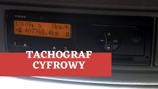 Tachograf cyfrowy  Funkcje  Wydruk  Manualny wpis  Zakończenie pracy  Jak używać tachografu [upl. by Yehs]