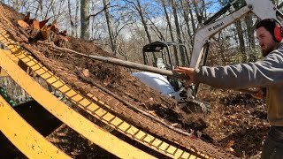 Screening topsoil by hand  Broken shaker motor  Homemade Screener [upl. by Thedric186]