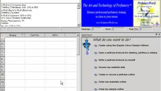 Starting And Overview of The Perfumers Workbook Main Screen [upl. by Amairam828]