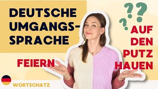 Lerne die deutsche Umgangssprache Teil 2  Hochdeutsch vs Umgangssprache  Deutsch B1C2 [upl. by Naenej]