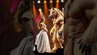 A QUEEN FUSES WITH A HORSE ON AGT americagottalent talent magic [upl. by Mikihisa]