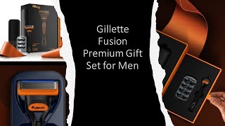 Gillette Fusion Premium Gift Set for Men  Unboxing fusion 5 [upl. by Akenaj]