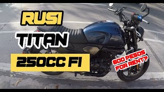 Vlog66 RUSI TITAN 250cc Fi  Classic bikes  600 pesos for rent [upl. by Rosetta]