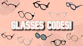 CODES FOR 30 CUTE GLASSES ROBLOX BLOXBURG AND BROOKHAVEN [upl. by Anaicilef]