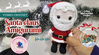 Santa claus amigurumi funko crochet🎅 por Celina Innovaciones Crochet 😊 🎄 [upl. by Addia]