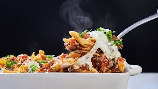 Bubbly Cheesy Mostaccioli Recipe [upl. by Edina]