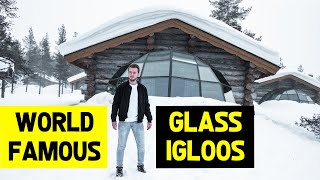 GLASS IGLOO amp LOG CABIN TOUR at Kakslauttanen Arctic Resort Finland [upl. by Matteo434]