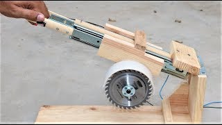 How to Make a Useful SAW MACHINE  DIY Miter Saw [upl. by Alyose]