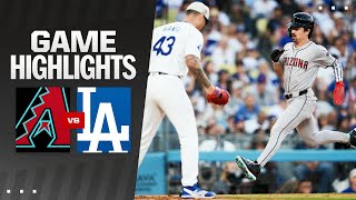 Dbacks vs Dodgers Game Highlights 7424  MLB Highlights [upl. by Nariko]