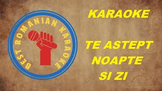 KARAOKE Te astept noapte si zi Versuri Negativ Re min [upl. by Salaidh821]