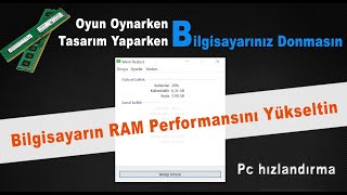 Oyun İçin RAM performansı arttırma  Bilgisayar Ram Performansı Yükseltme  PC Hızlandırma [upl. by Annek]